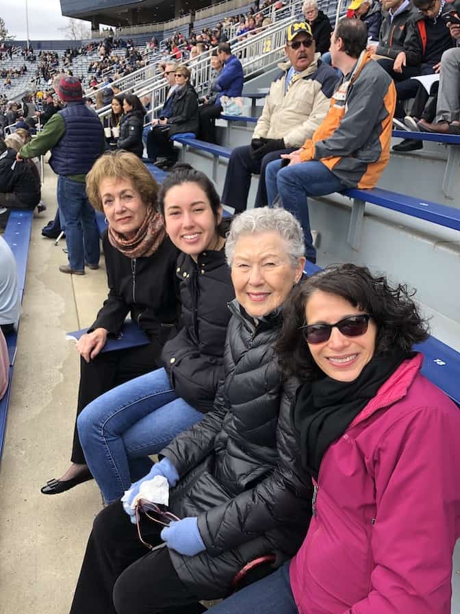 Jill Feldman and family members at the 2019 Spring Commencement.