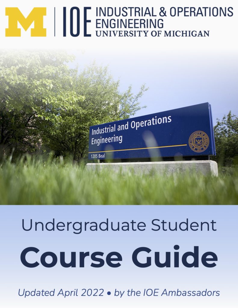 Undergraduate student course guide