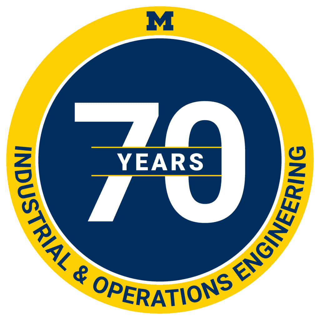70 years Industrial and Operations Engineering logo 