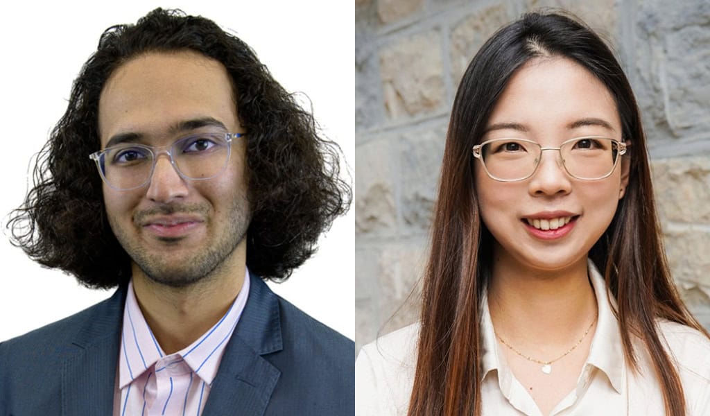 Sushil Varma (left) and Manhua Wang (right) portraits